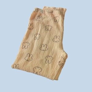 Cute Miffy Bunny Print Pants, Size Medium